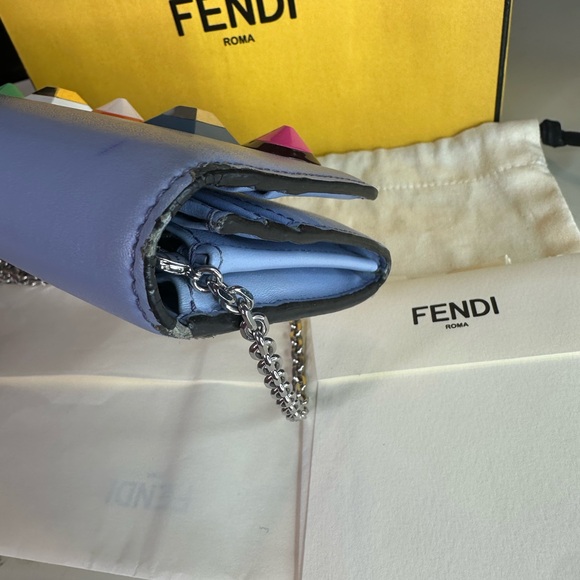 Fendi Limited Edition Blue Crossbody Bag with Colorful Studs - Picture 5 of 10